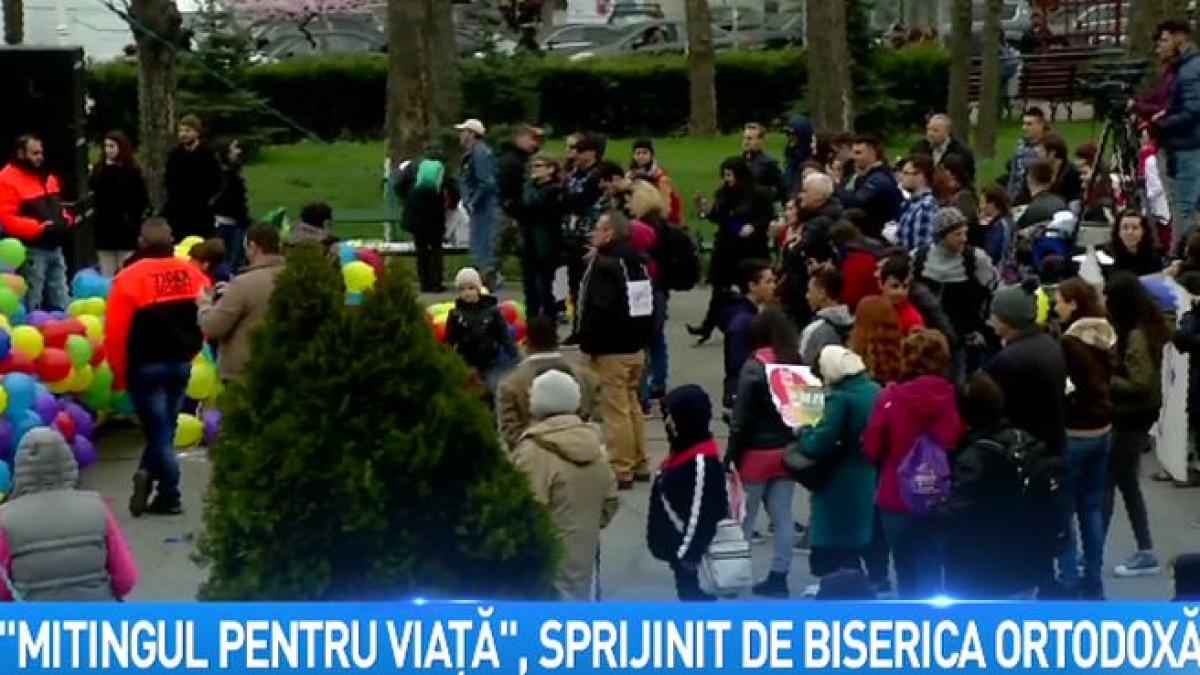 peste 4 000 de persoane intre care preoti la marsul pentru viata din capitala