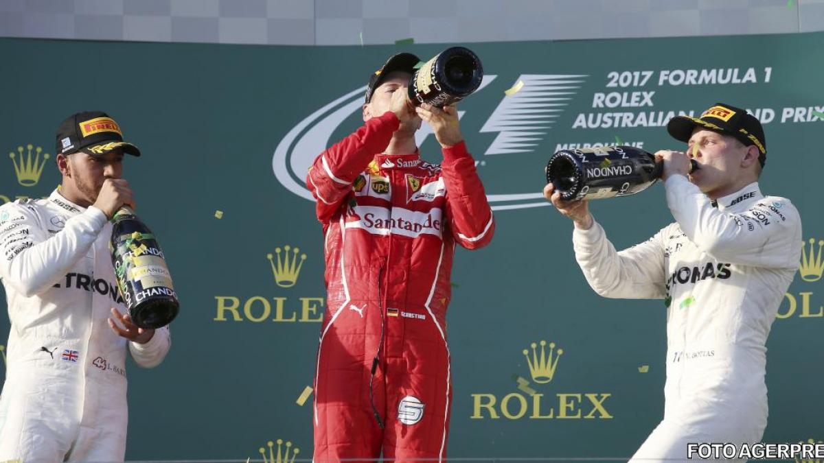 auto f1 sebastian vettel ferrari a castigat marele premiu al australiei