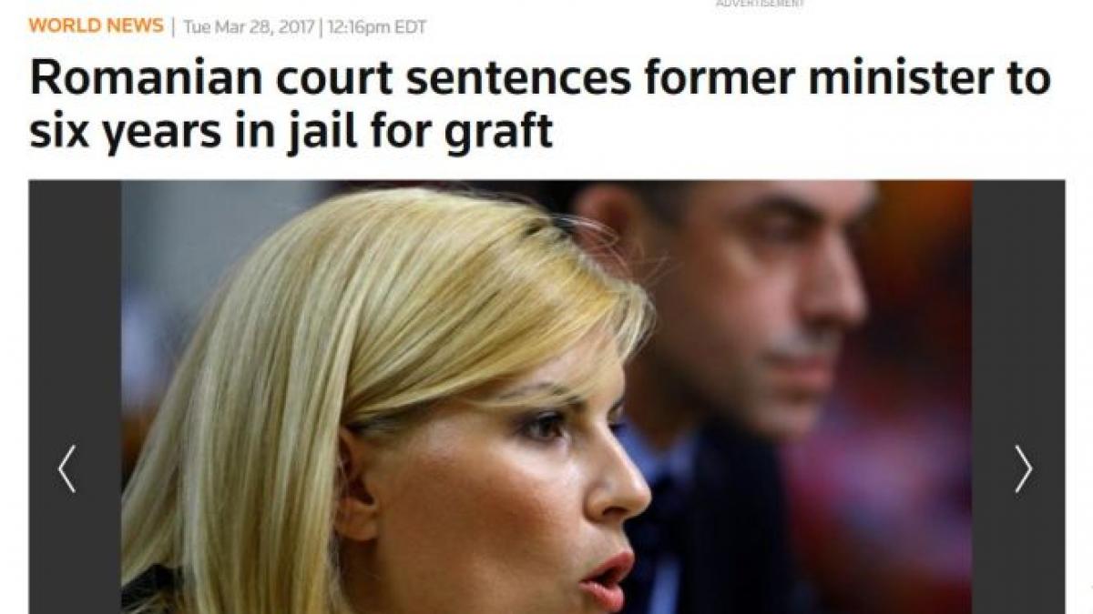 ce scrie presa internationala despre condamnarea elenei udrea
