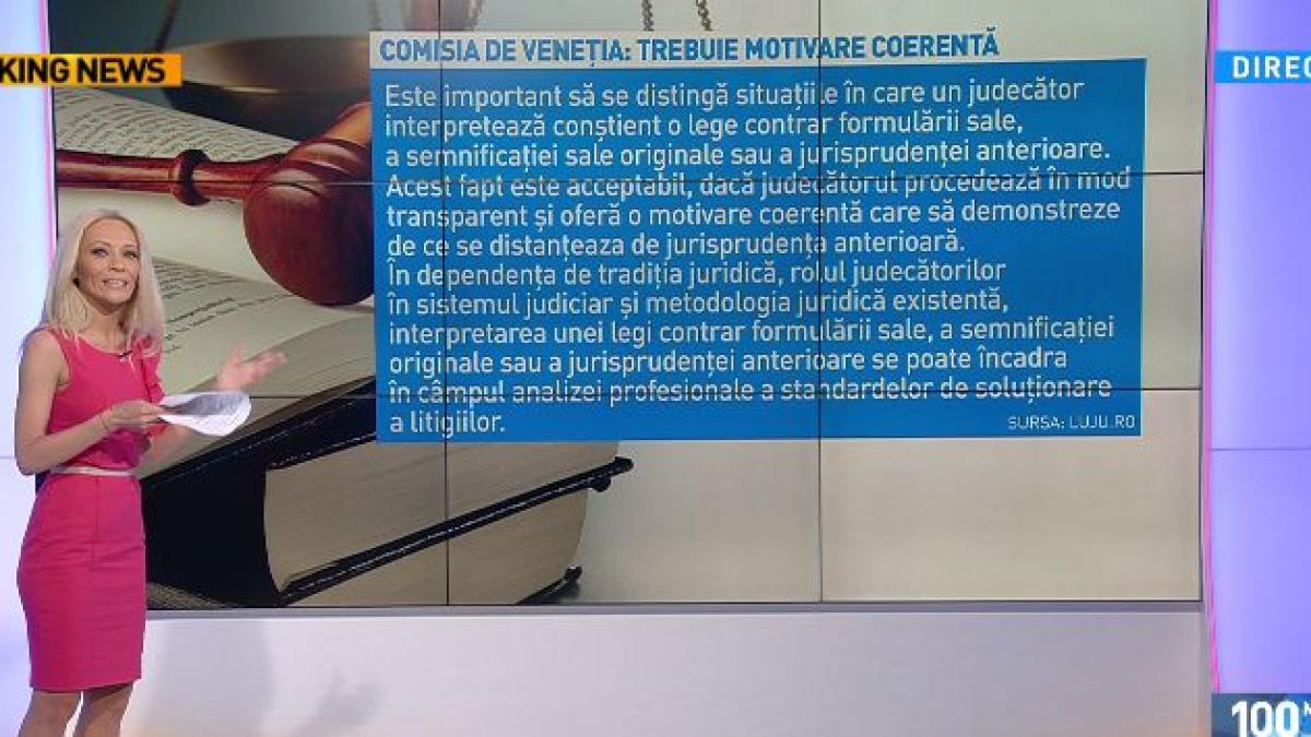 100 de minute comisia de la venetia reactie ferma pe tema raspunderii penale a magistratilor
