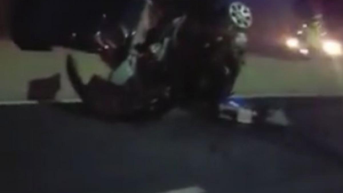 accident teribil un sofer a murit dupa ce s a rasturnat de mai multe ori cu masina video