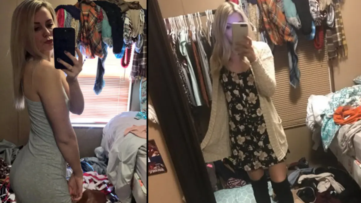 si a facut un selfie extrem de sexy in oglinda insa ce se afla in spatele ei a atras de fapt