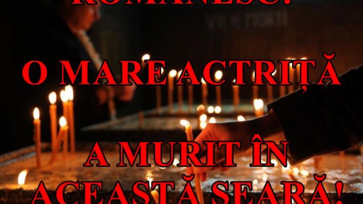 doliu in lumea teatrului actrita dana ilie barbosu a murit