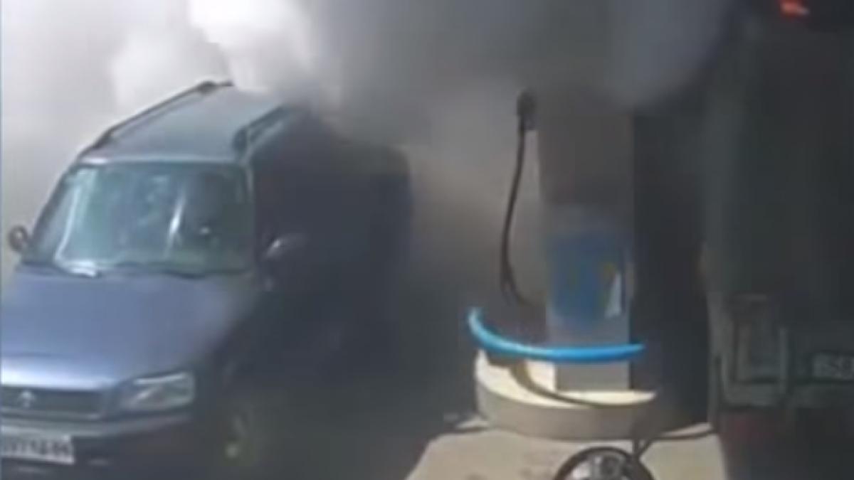 un barbat a incendiat involuntar o benzinarie de la ce a pornit focul video