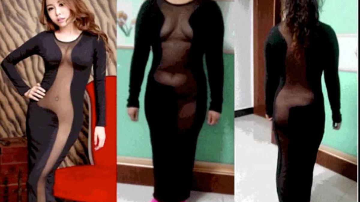 si a comandat o rochie sexy de pe net cand i a venit si a probat o a ramas socata