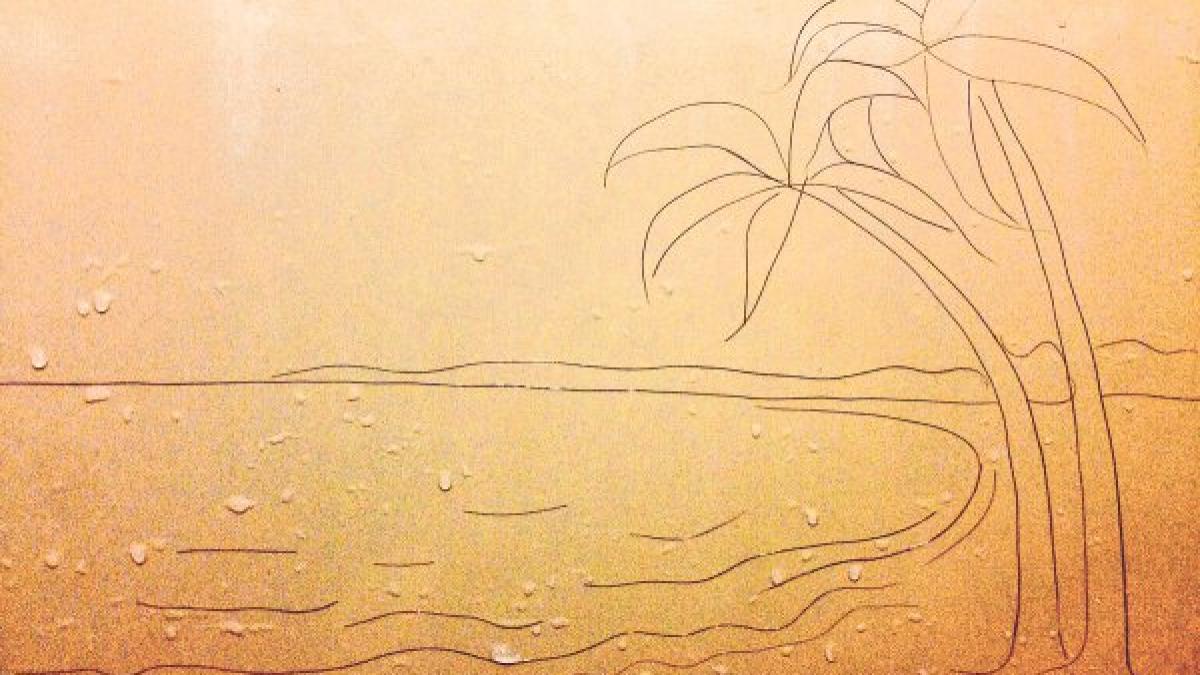 o artista a folosit o metoda inedita de a decora baia video