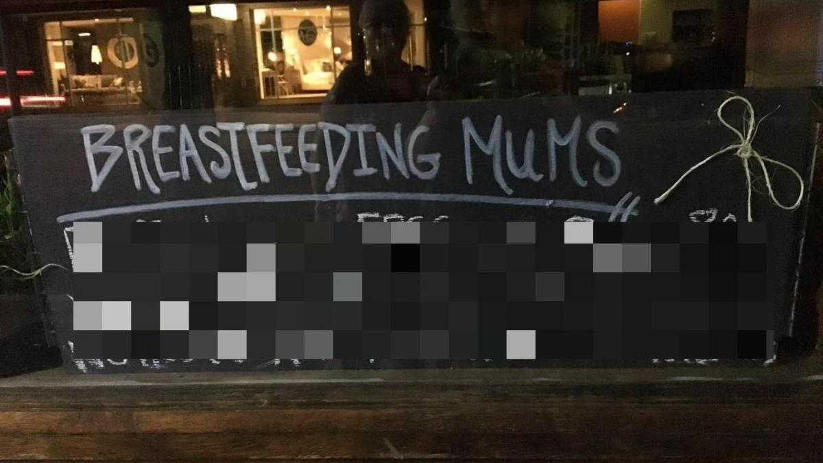 mesajul surprinzator cu care o cafenea isi intampina clientele care alapteaza va rugam sa va