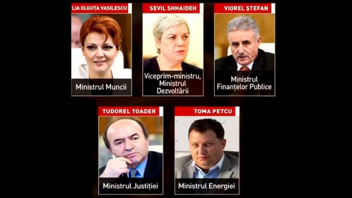 cinci ministri ai guvernului grindeanu pe lista neagra a lui liviu dragnea