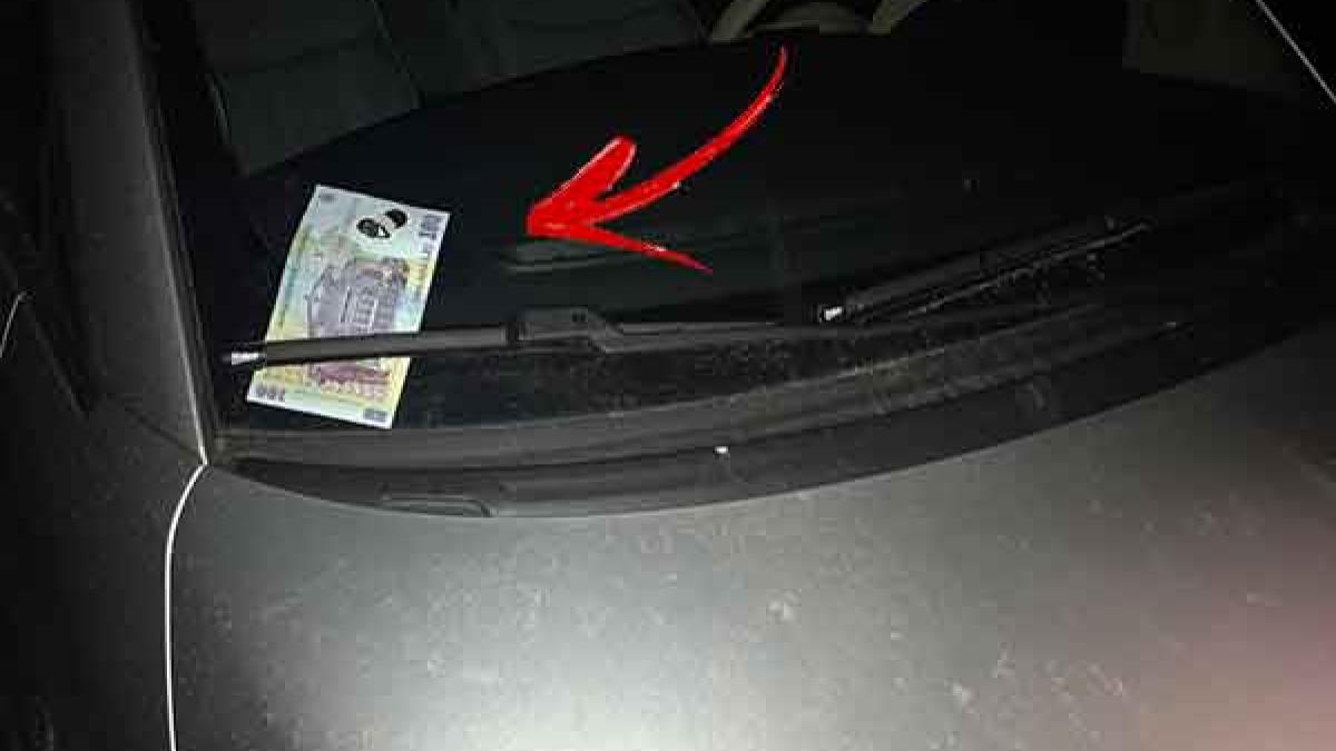 daca gasesti o bancnota de 100 de lei in parbrizul masinii ai mare grija nu este ceea ce crezi