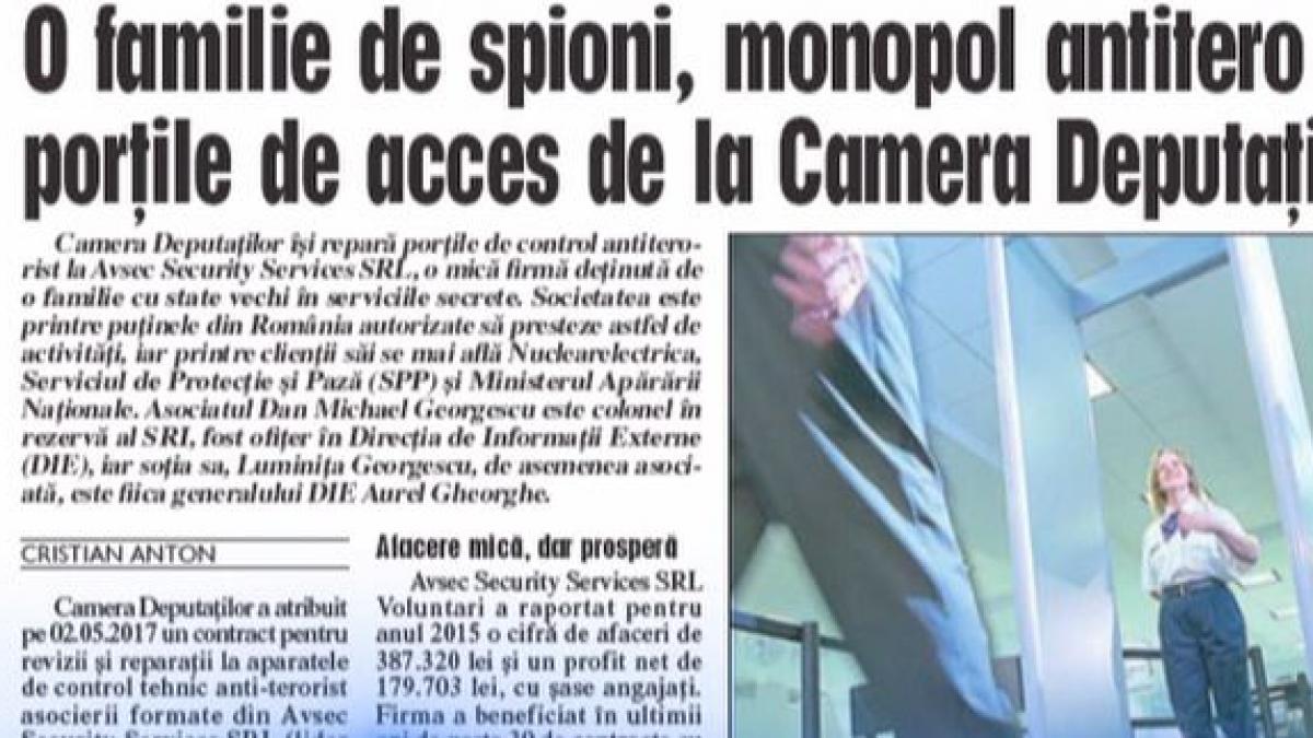 o familie de spioni monopol pe portile antitero de la camera deputatilor