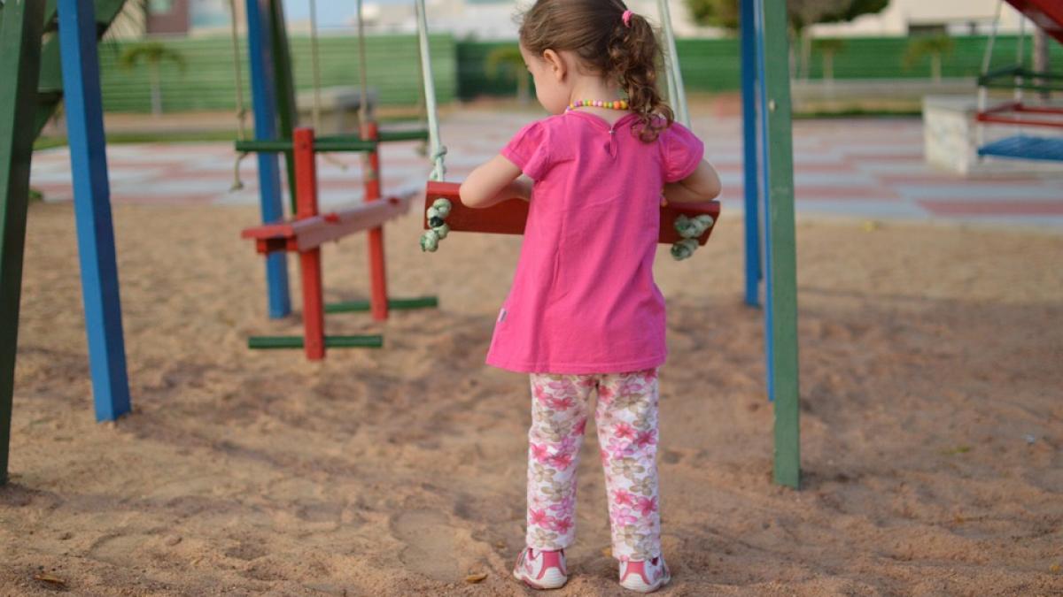 stalpi in culorile drapelului ungariei intr un parc de joaca pentru copii din salonta