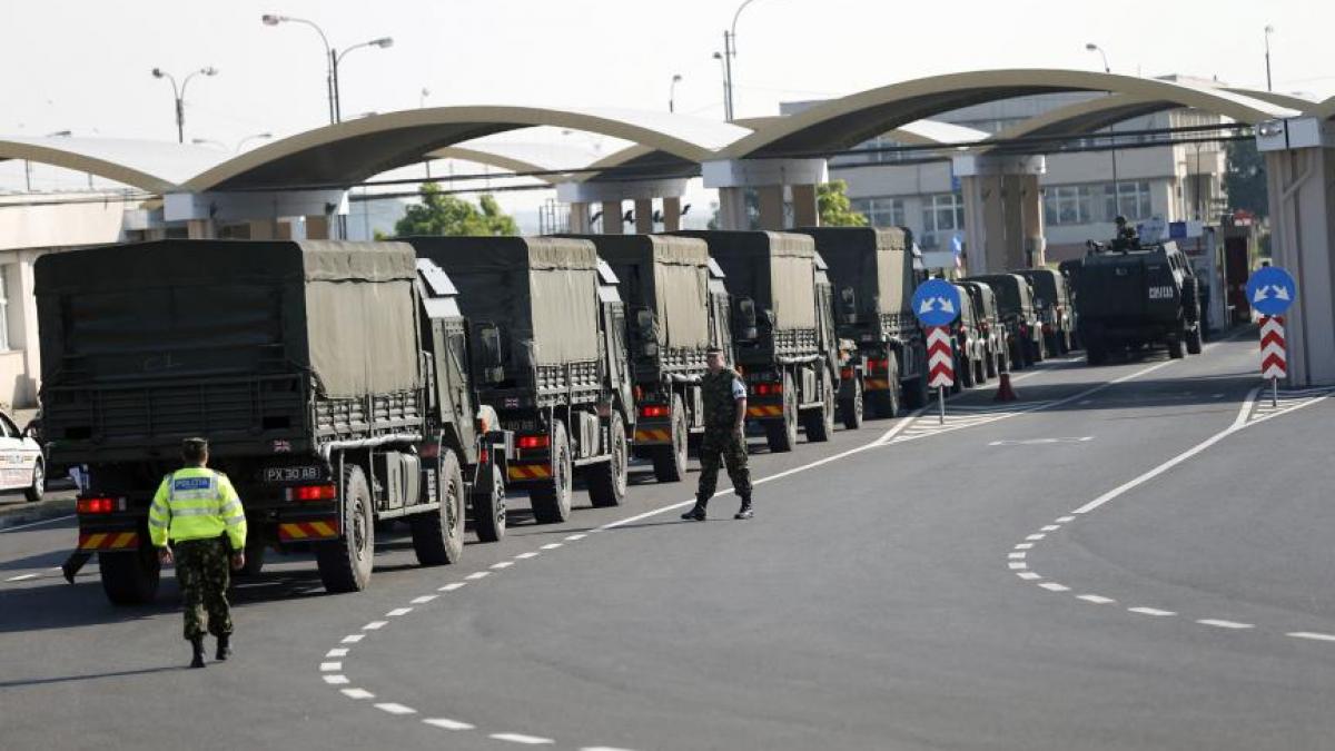 la ordinea zilei convoi nato blocat patru ore pe valea oltului