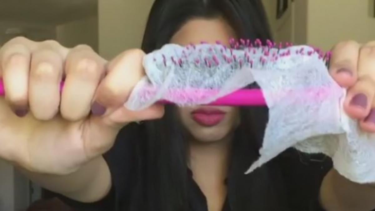 video si a pus un servetel umed pe peria de par apoi a folosit o ca de obicei vei incerca si tu