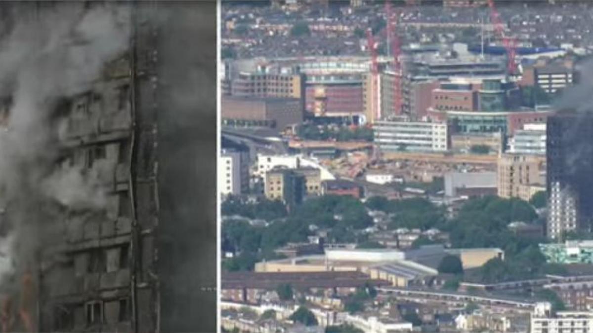 britanicii scapati din infern gazduiti intr o biserica din apropierea blocului devastat de flacari