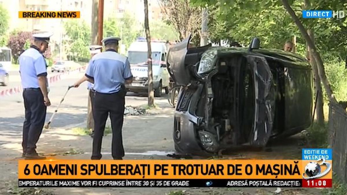 grav accident in bucuresti o masina a intrat pe trotuar si a spulberat sase pietoni