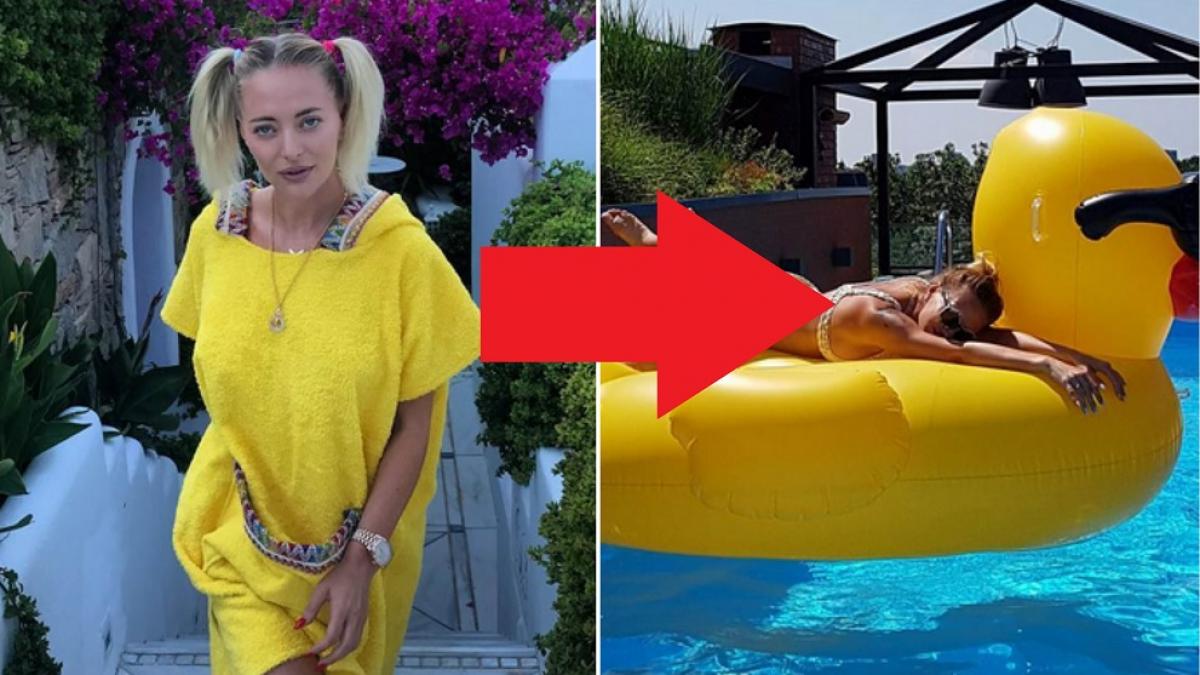 delia a profitat ca era singura la piscina si a pozat fara inhibitii fanilor nu le a venit sa