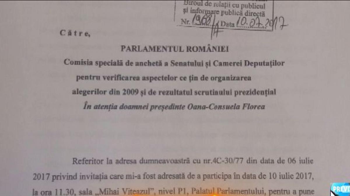 motivele invocate de sefa dna pentru a nu veni la comisia de ancheta scrisoarea laurei kovesi