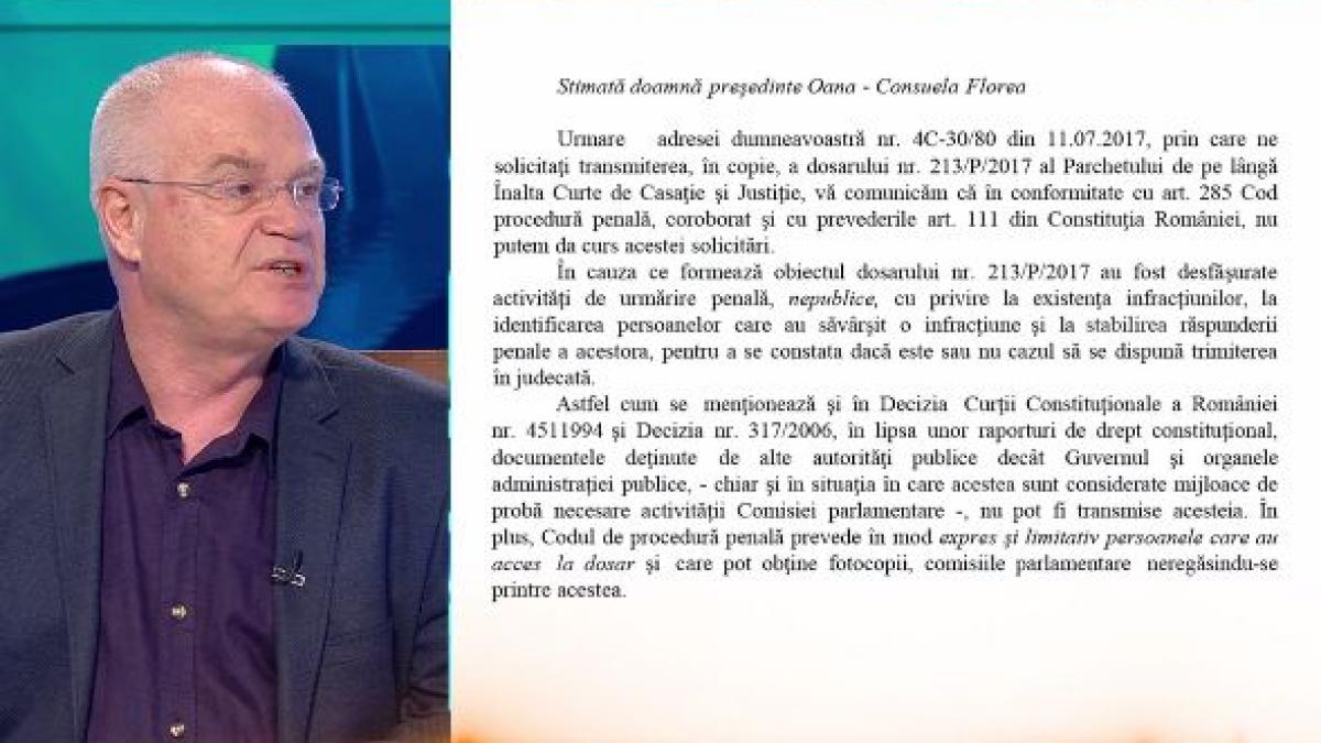 100 de minute eugen nicolicea demonteaza raspunsul parchetul general care respinge solicitarea