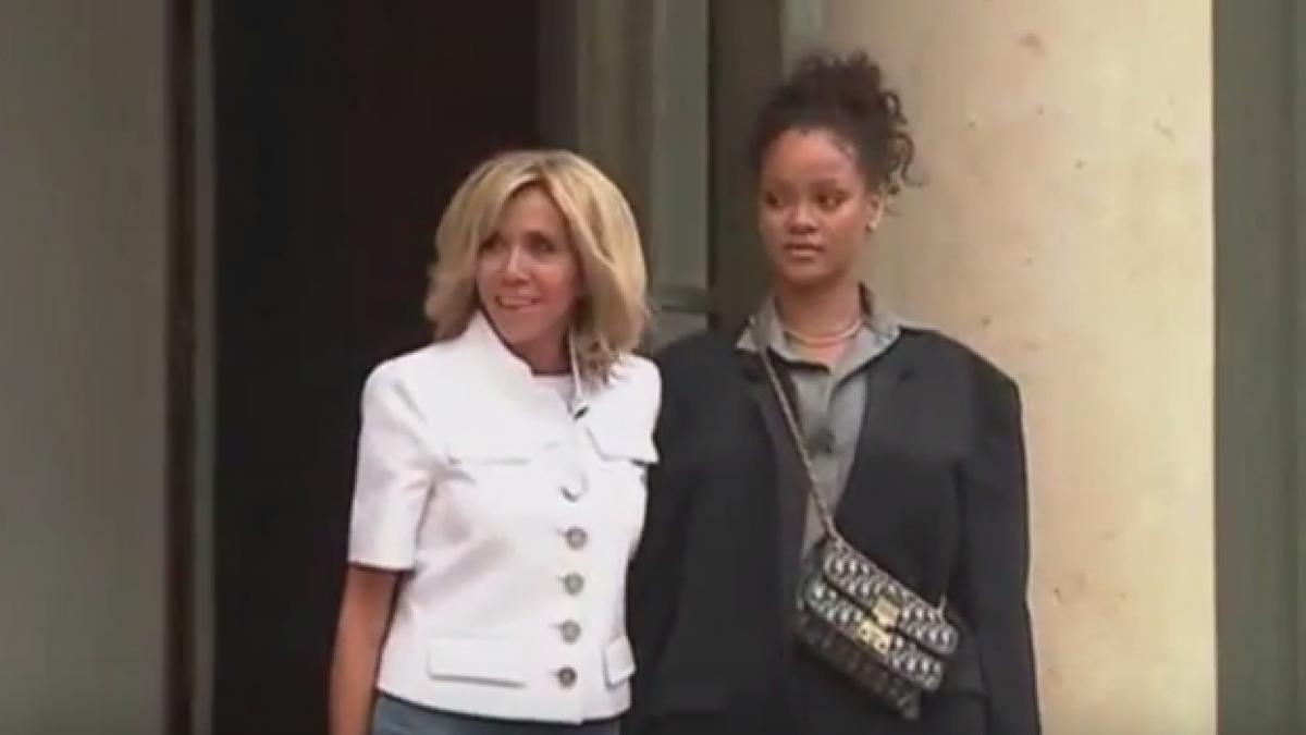 rihanna s a intalnit cu sotii macron vom face un anunt foarte important video