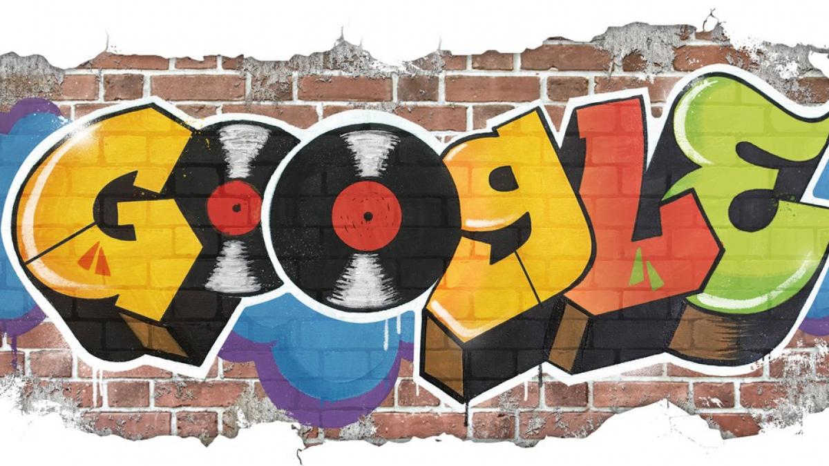 google doodle google aniverseaza 44 de ani de hip hop