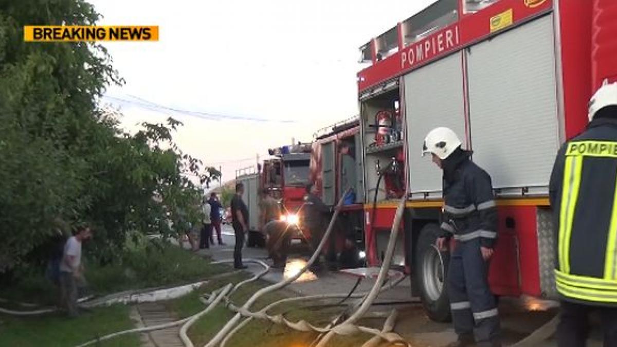 incendiu puternic in nordul capitalei circulatia in zona a fost blocata