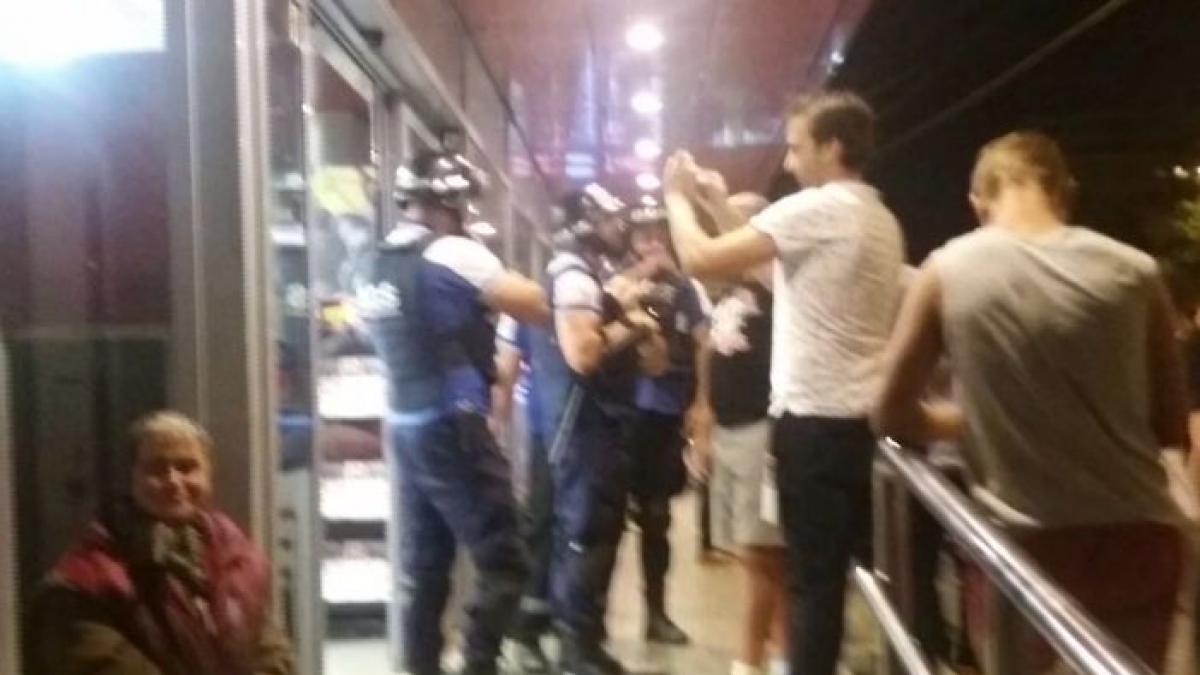 interventie in forta a politistilor in centrul capitalei