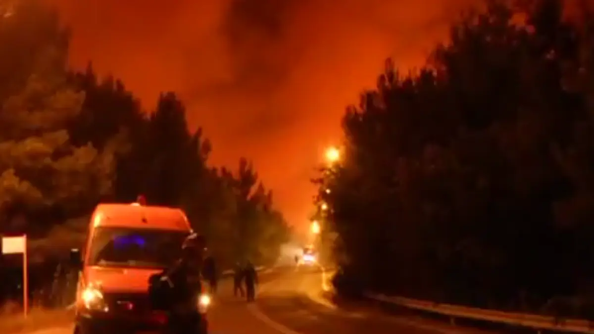 alerta in grecia un incendiu de vegetatie ameninta locuintele de pe insula kefalonia video