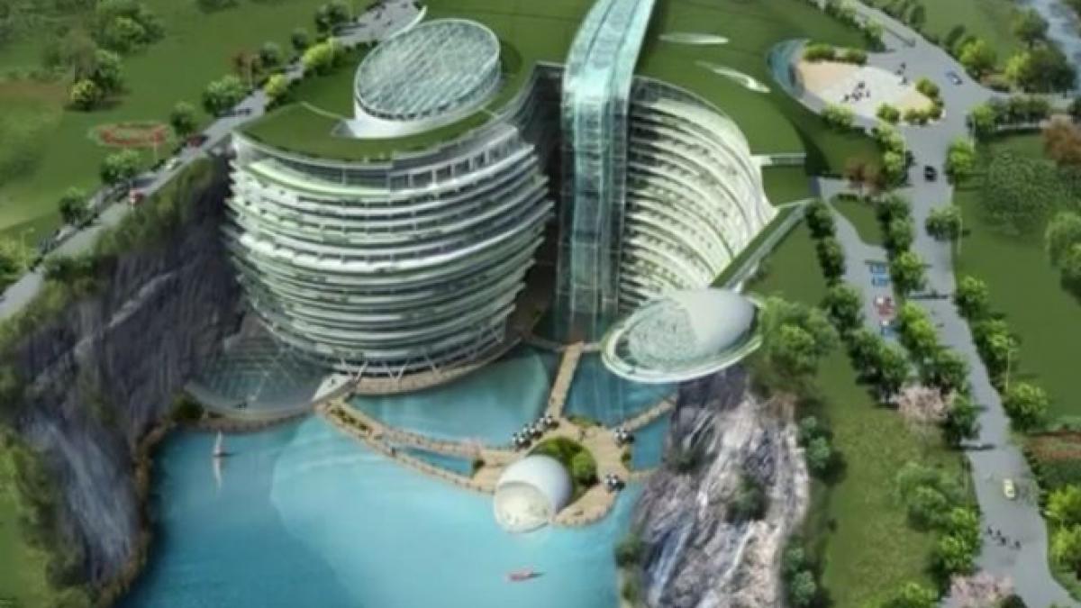 cum arata unul dintre cele mai frumoase hoteluri din lume e construit intr o cariera de piatra are