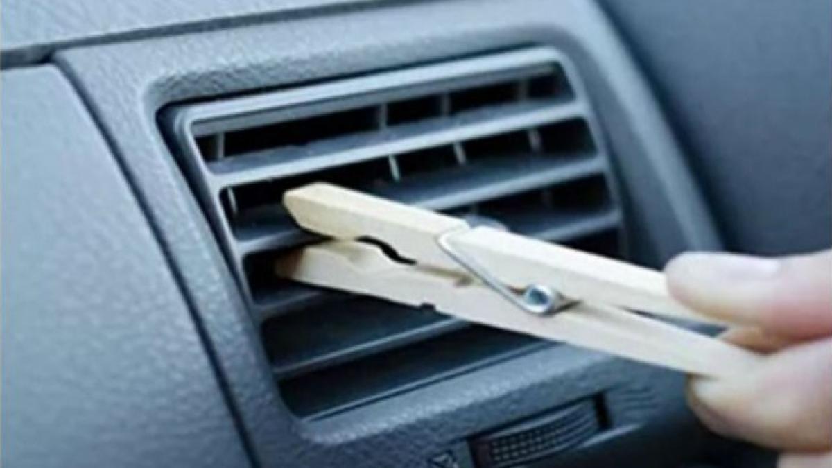 trucul pe care nu ti l a spus nimeni de ce trebuie sa prinzi un carlig de rufe la ventilatia masinii