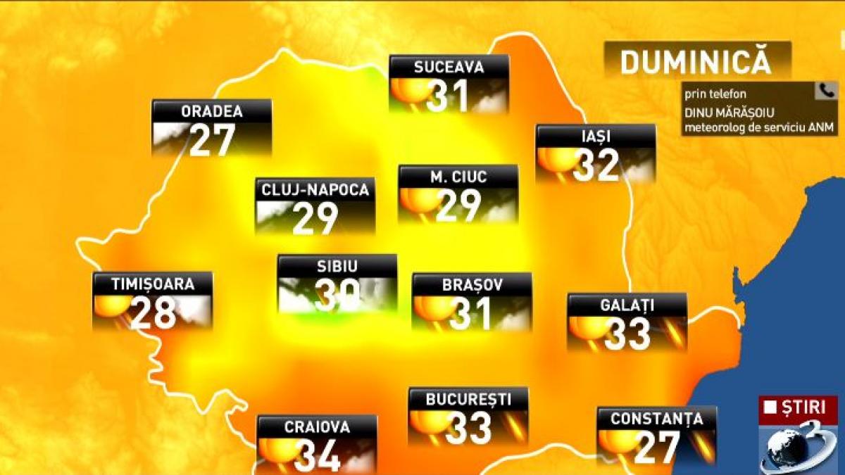 toamna cu temperaturi caniculare unde sunt asteptate ploi si descarcari electrice