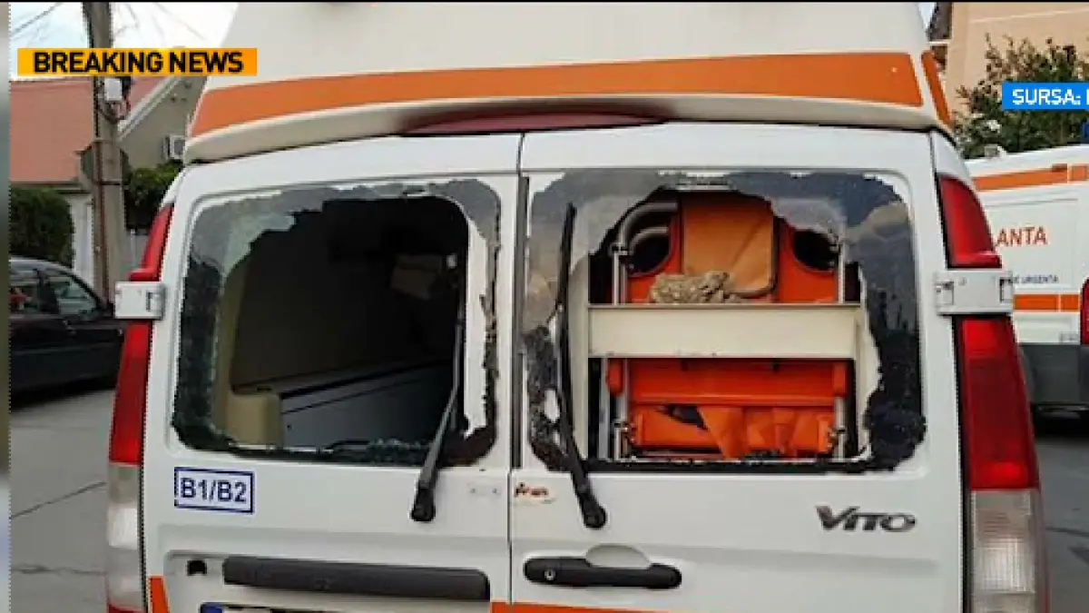 ambulanta atacata in timpul misiunii