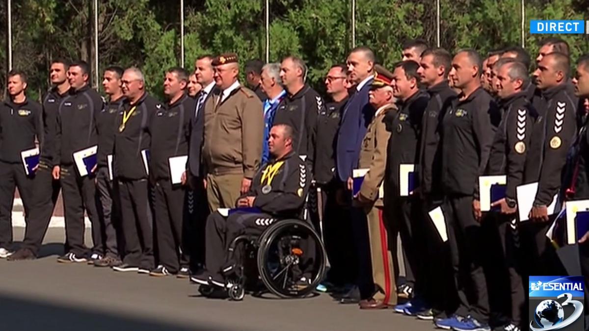 patru medalii aduse de militarii romani de la jocurile invictus eroii primiti de ministrul apararii