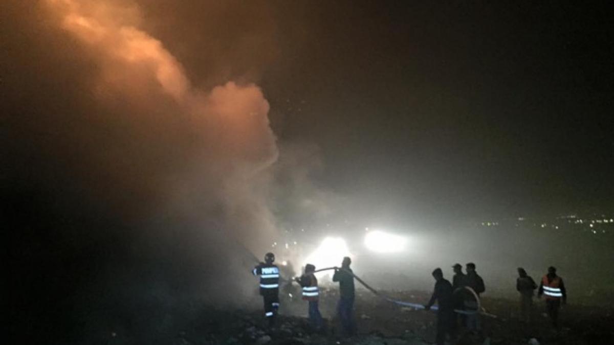 incendiu urias la rampa de gunoi a municipiului cluj napoca de la pata rat prefectul de cluj sunt 5