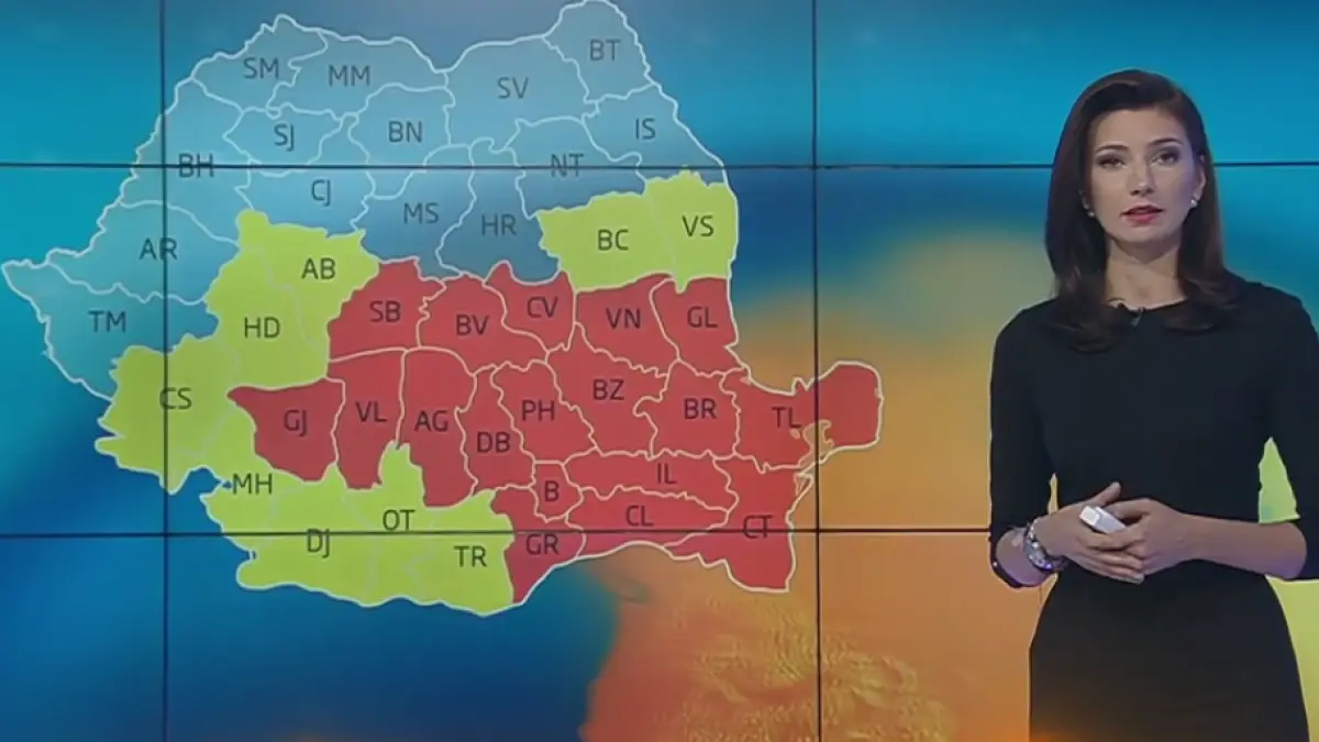 avertizare meteo in capitala temperaturi mai mici cu 16 grade decat ieri la munte strat de zapada
