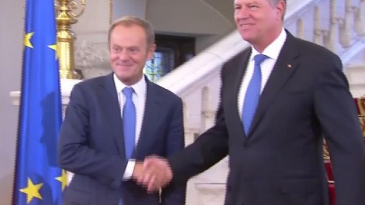 presedintele iohannis intalnire la cotroceni cu liderul consiliului european donald tusk video