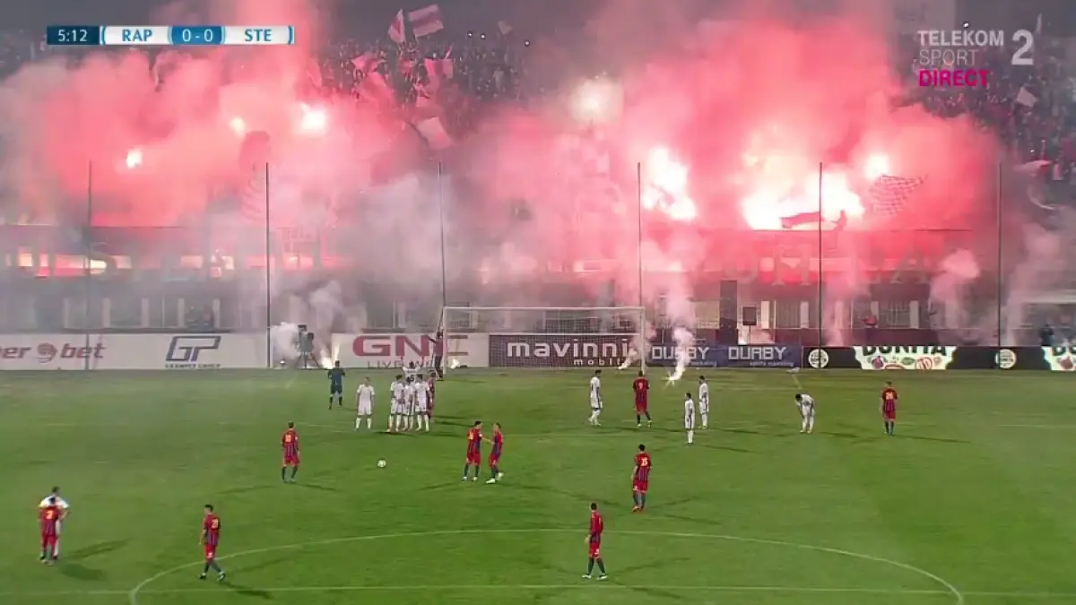 derby nebun in giulesti academia rapid infrunta steaua armatei
