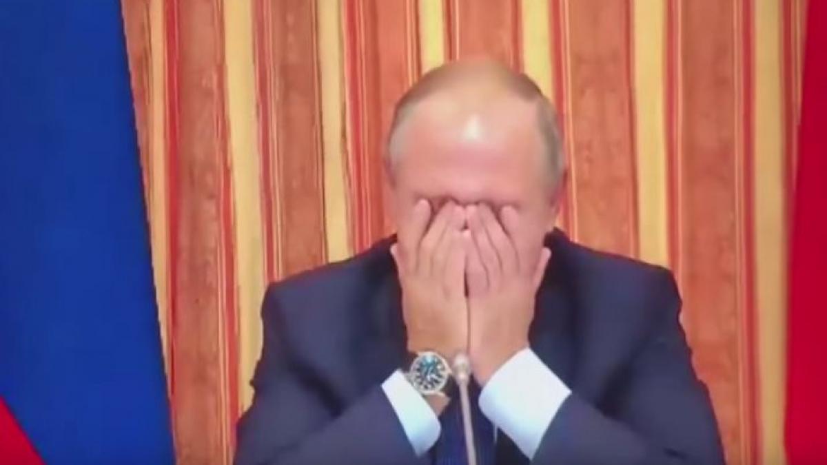vladimir putin a ras cu lacrimi dupa gafa unui ministru video