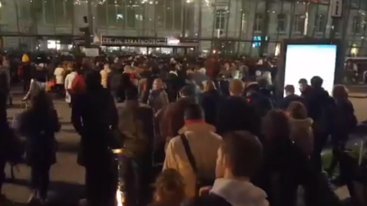 alerta cu bomba in gara din strasbourg circulatia trenurilor a fost intrerupta video
