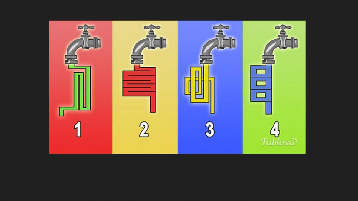 test de inteligenta prin care robinet curge apa mai repede