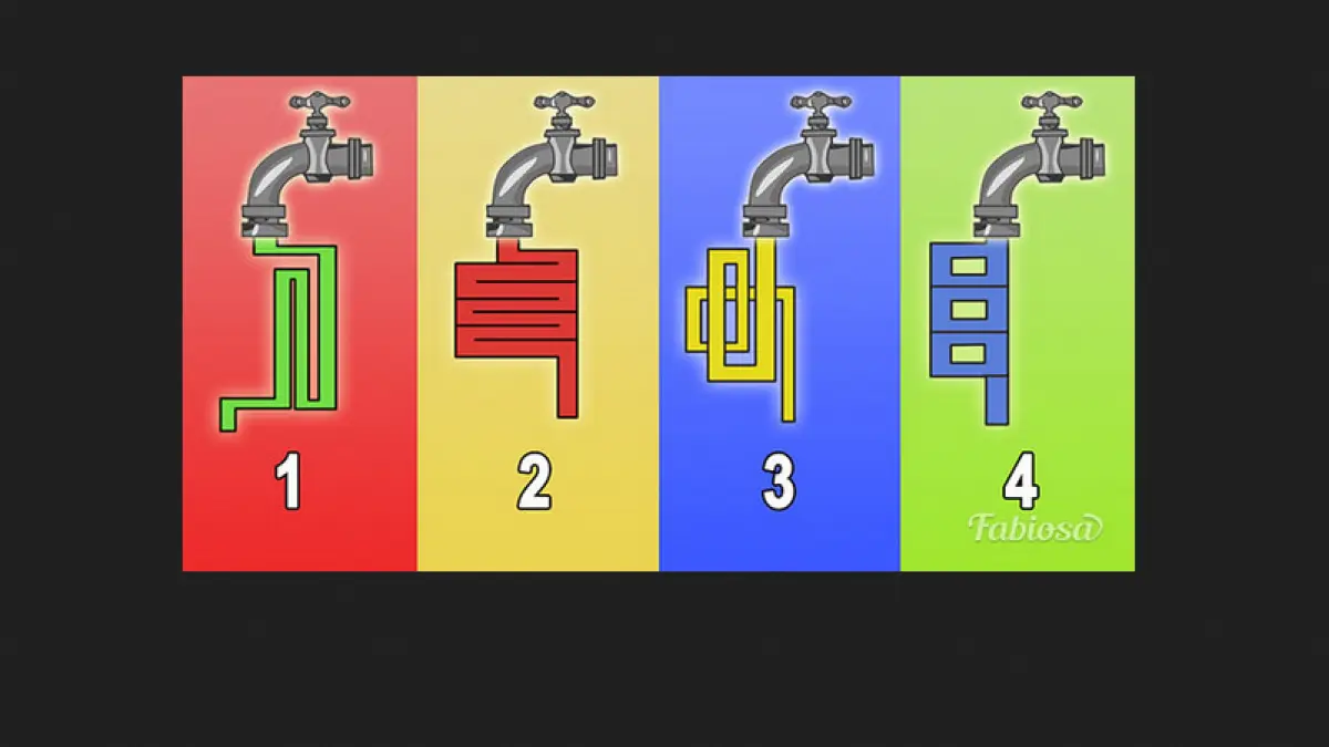 test de inteligenta prin care robinet curge apa mai repede