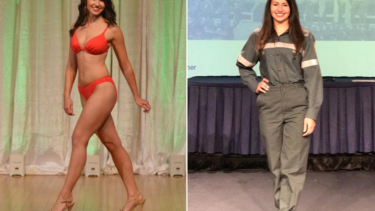 o regina a frumusetii a renuntat la rochiile de seara pentru uniforma de gunoier ce a determinat o