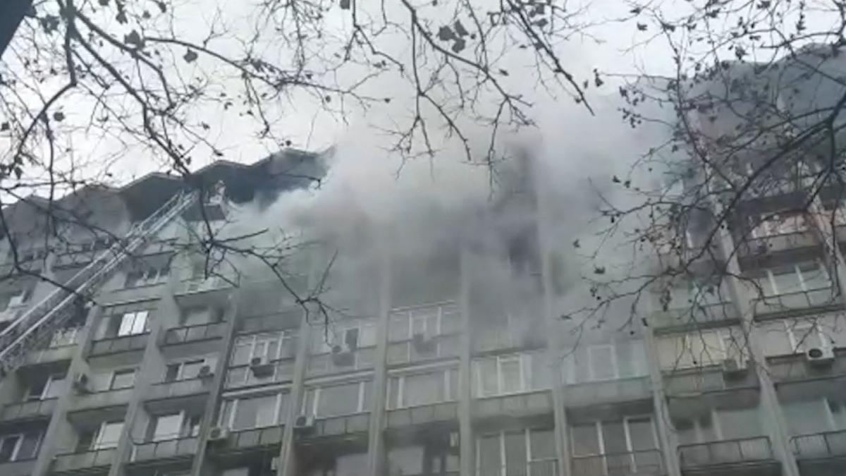 incendiu puternic in centrul capitalei