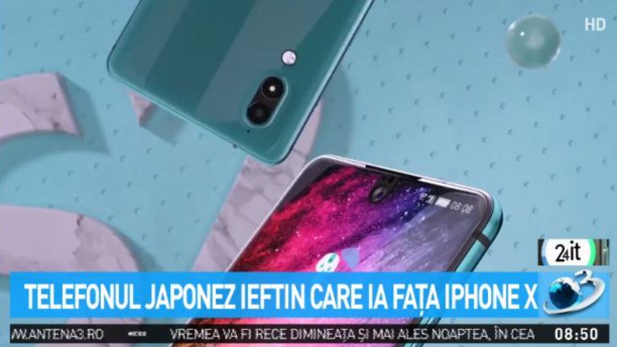 24 it telefonul japonez ieftin care ia fata iphone x