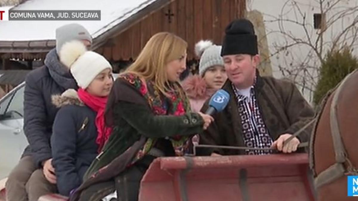 cu trasura prin zapada in bucovina