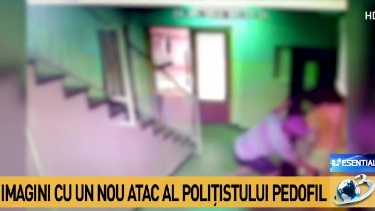noi imagini cu politistul pedofil cum agreseaza o femeie la lift video