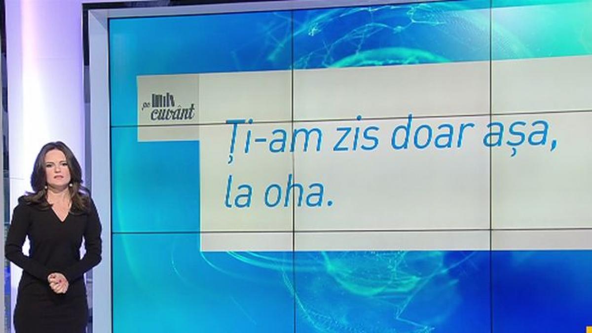 pe cuvant cu ana iorga ce inseamna la oha
