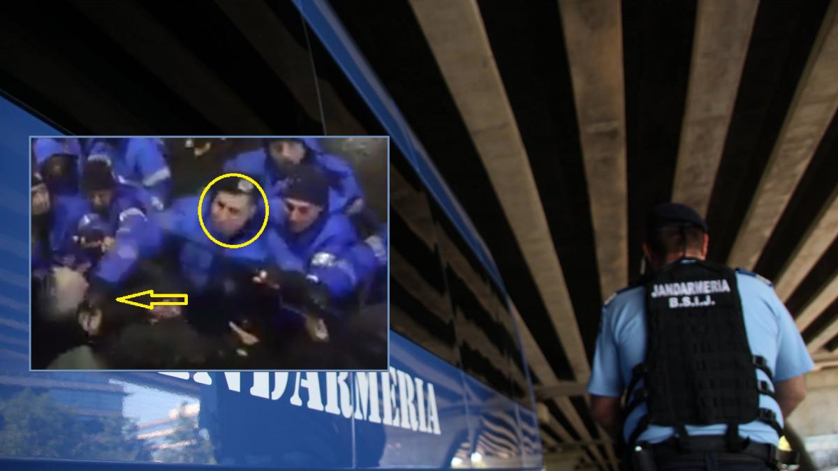 dosar penal in cazul jandarmului care a lovit un protestatar la manifestatie