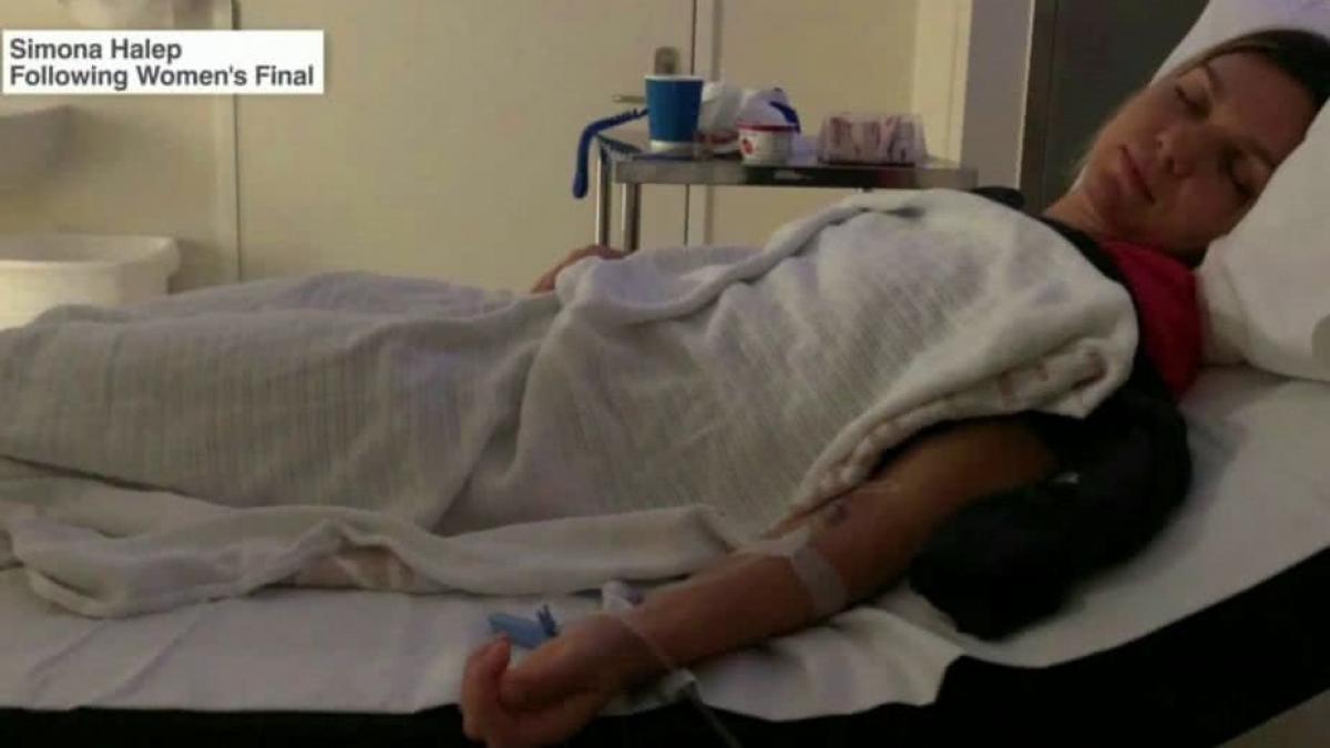 simona halep internata de urgenta la spital dupa finala de la australian open