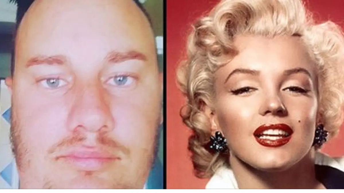 visul sau este sa arate ca marilyn monroe ce a putut sa si faca acest barbat foto