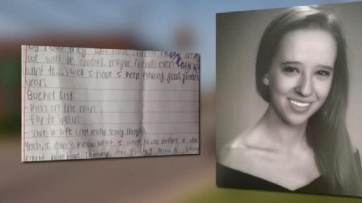 a facut o lista cu lucrurile pe care vrea sa le realizeze inainte sa moara sfarsitul tragic pe care